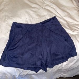 She + Sky - Navy Blue Velvet Skort